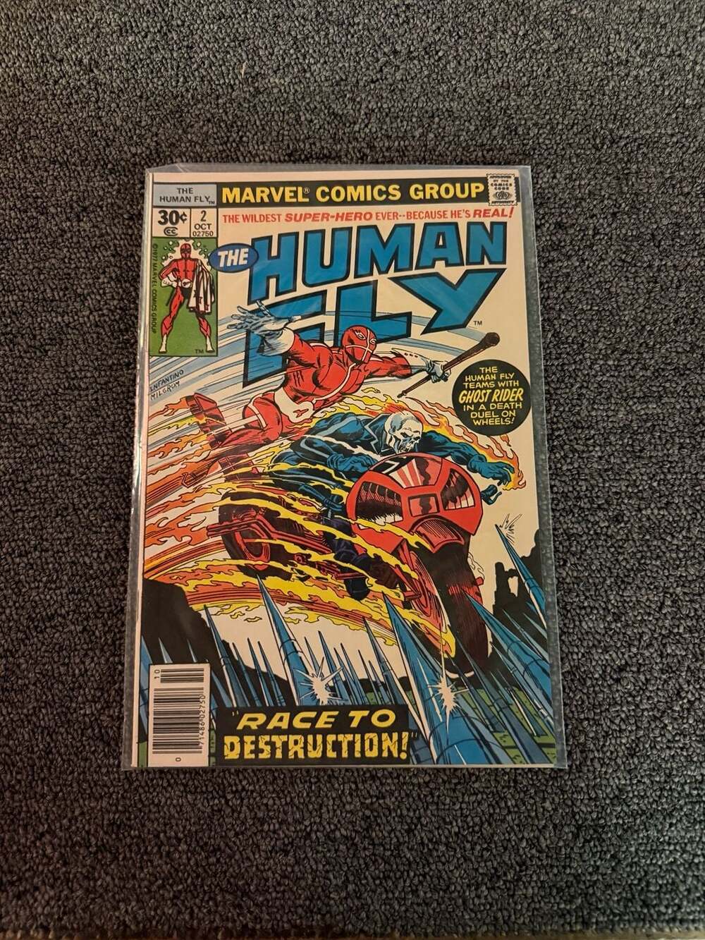 Marvel Comics The Human Fly #2 Ghost Rider Appearance 1977